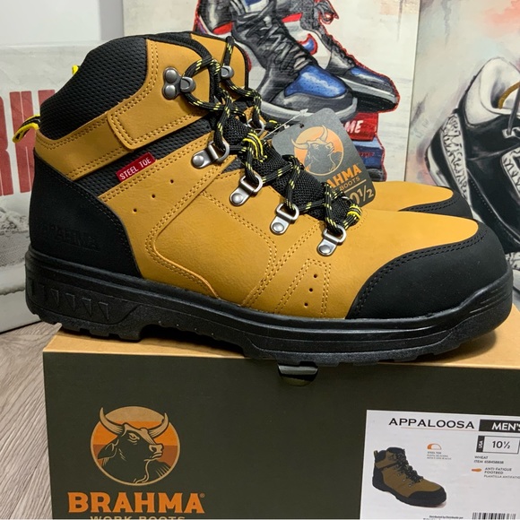 Brahma Other - New Brahma Men's Appaloosa 6" Wheat Brown Steel Toe Work Boots Multi Sizes